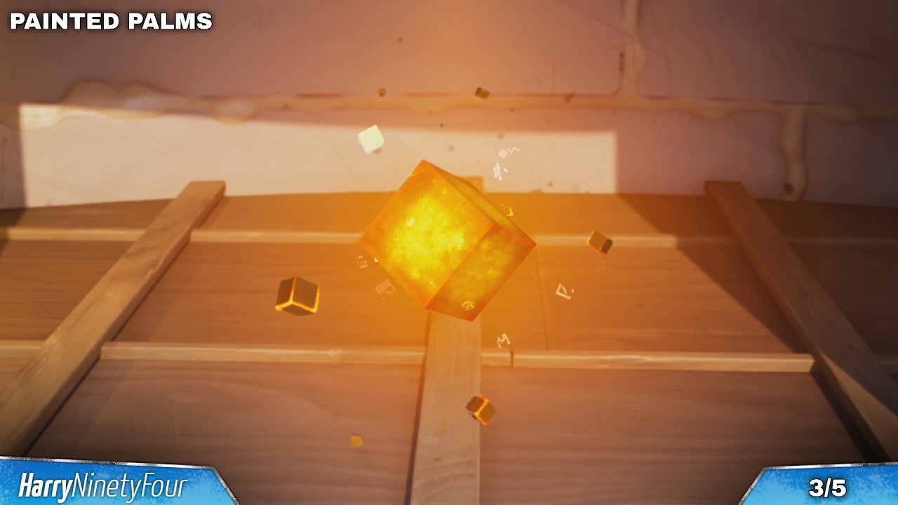 Find all Chaos Cubes in or Around Painted Palms Locations - Fortnite