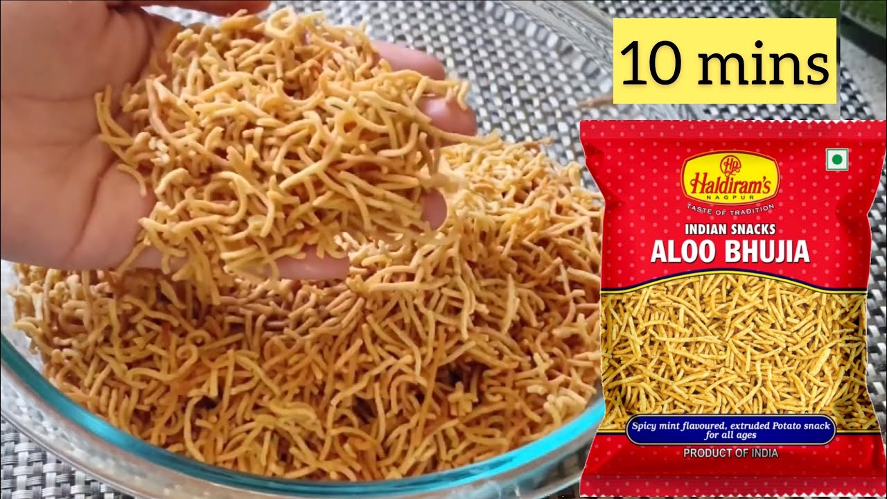 ALOO BHUJIA-10 min | How To Make Crunchy Aloo Namkeen Recipe At Home | alu bhujiya/namkeen bhujiya