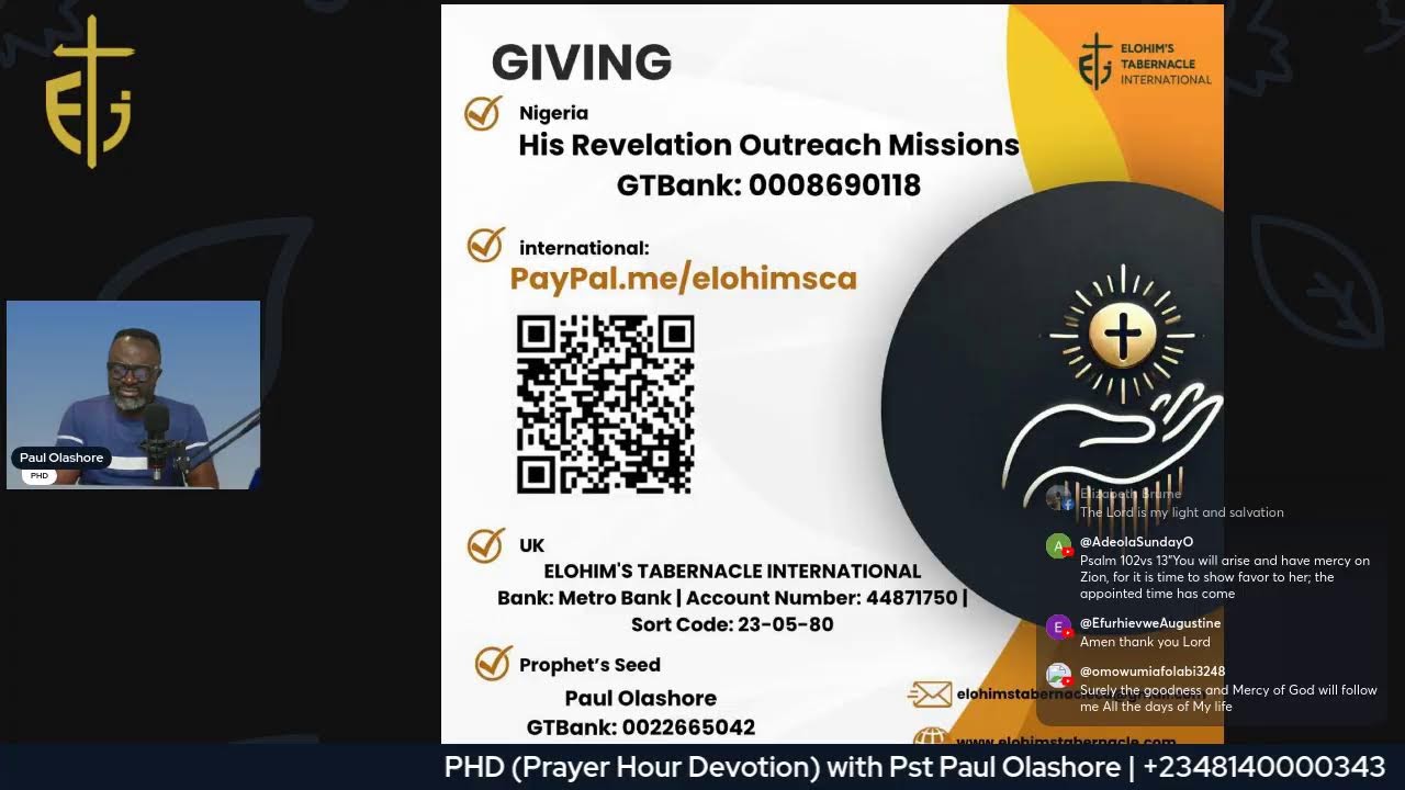 Prayer Hour Devotion Mon16thFeb2026 with Paul Olashore