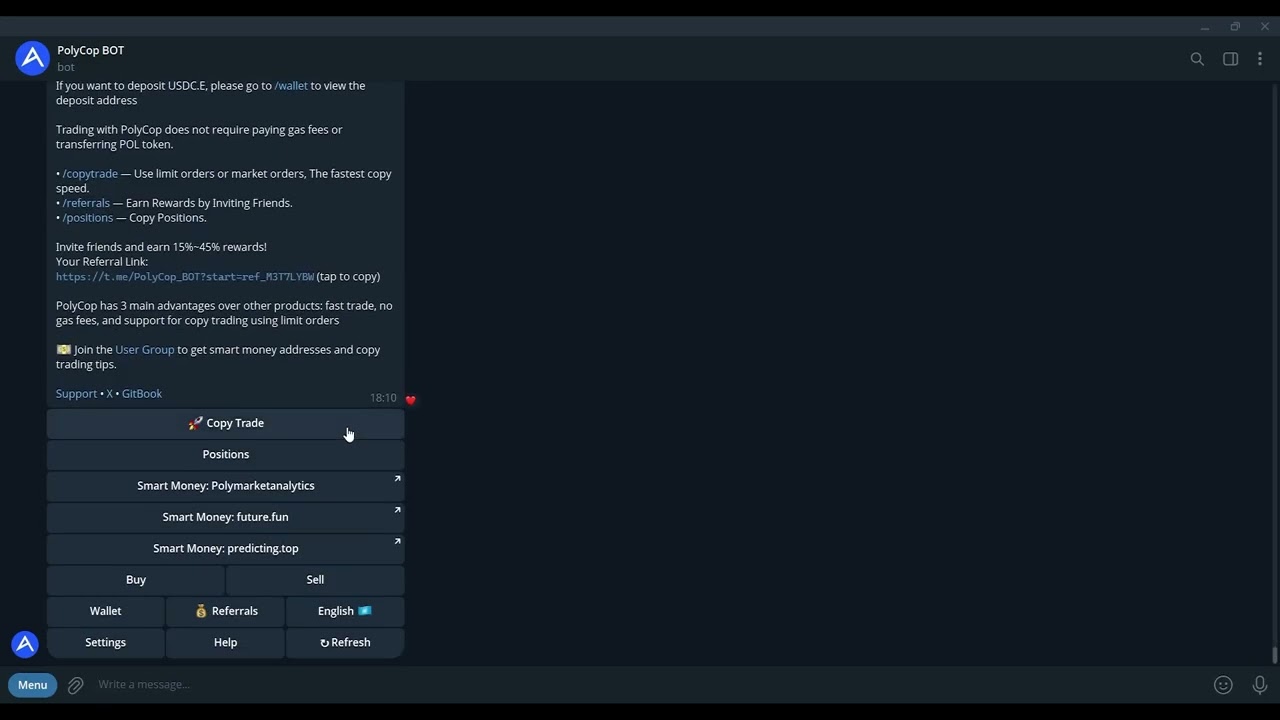 How to Use PolyCop   Telegram Bot for Polymarket Copy Trading