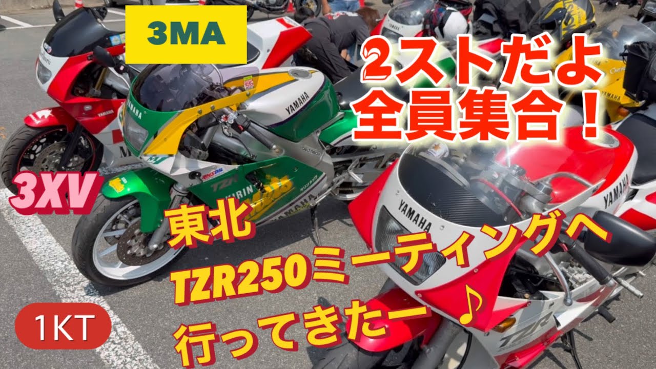 東北TZRミーティング　in あぶくま鍾乳洞　80’〜90’年代　2スト大集合　
