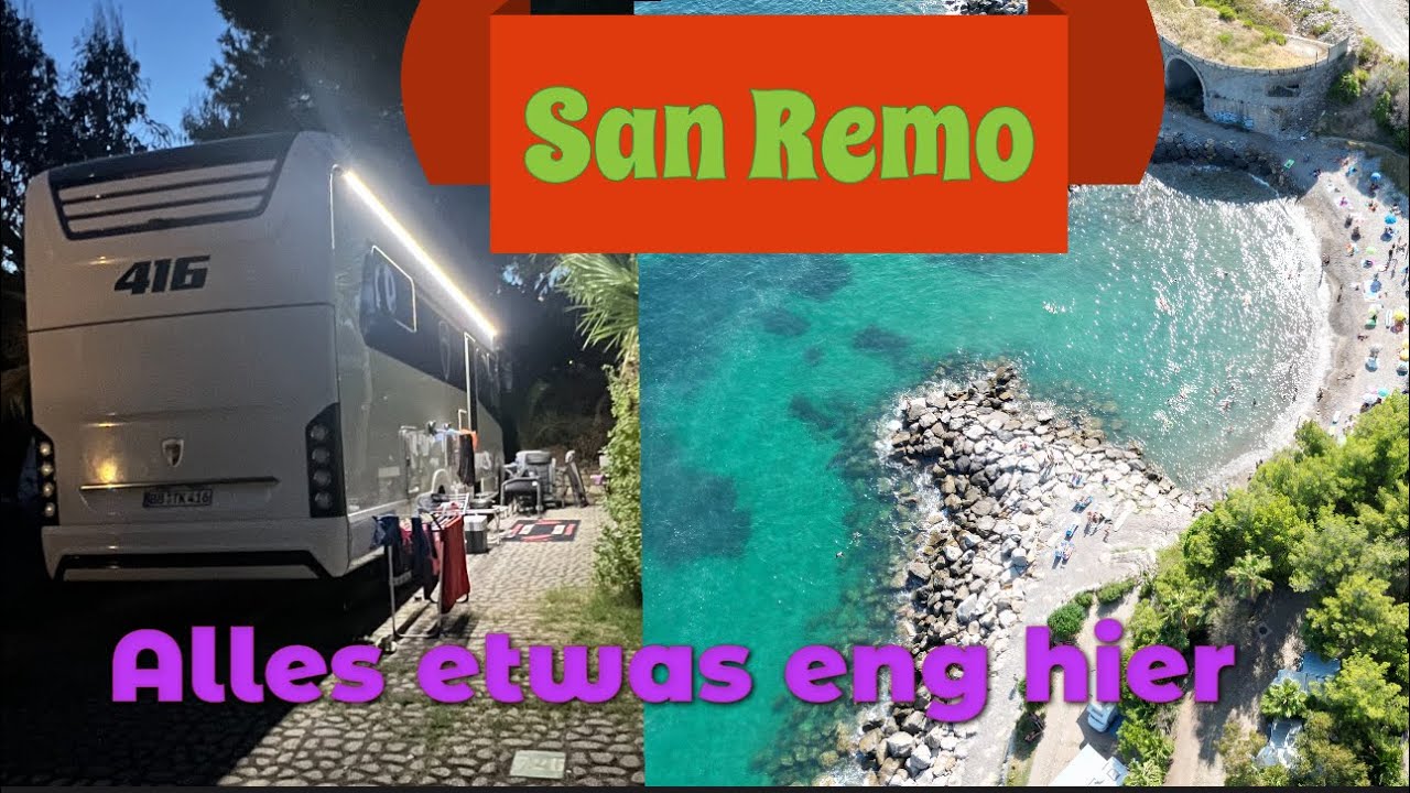 Auf dem Campingplatz in San Remo haben wir unseren Morelo fast kaputt gefahren