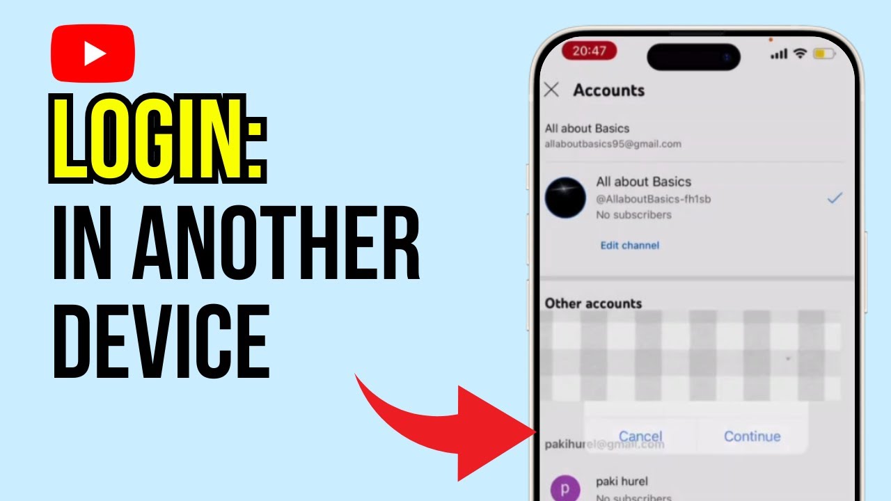 How to Login your You tube Channel in Another phone