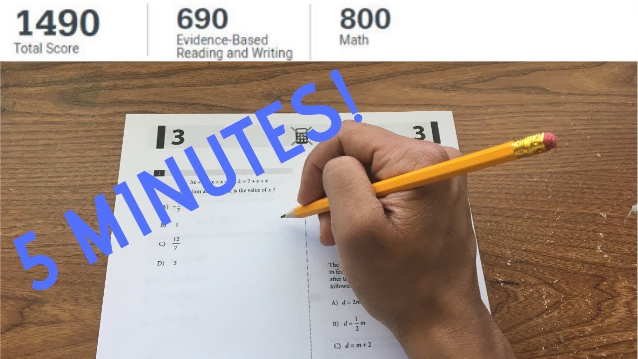 Completing The Entire SAT No Calculator Math Section in 5 MINUTES | 100% LEGIT