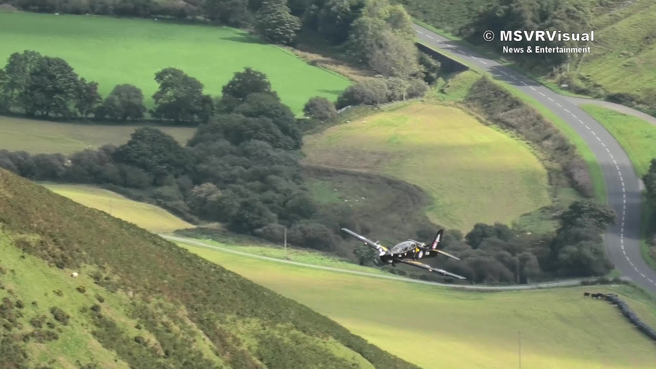Low Level Flying Tucano At Mach Loop Wales
