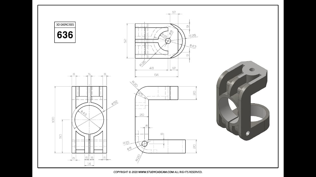 Solidwoks Exercise #10 #Shell #Extrude