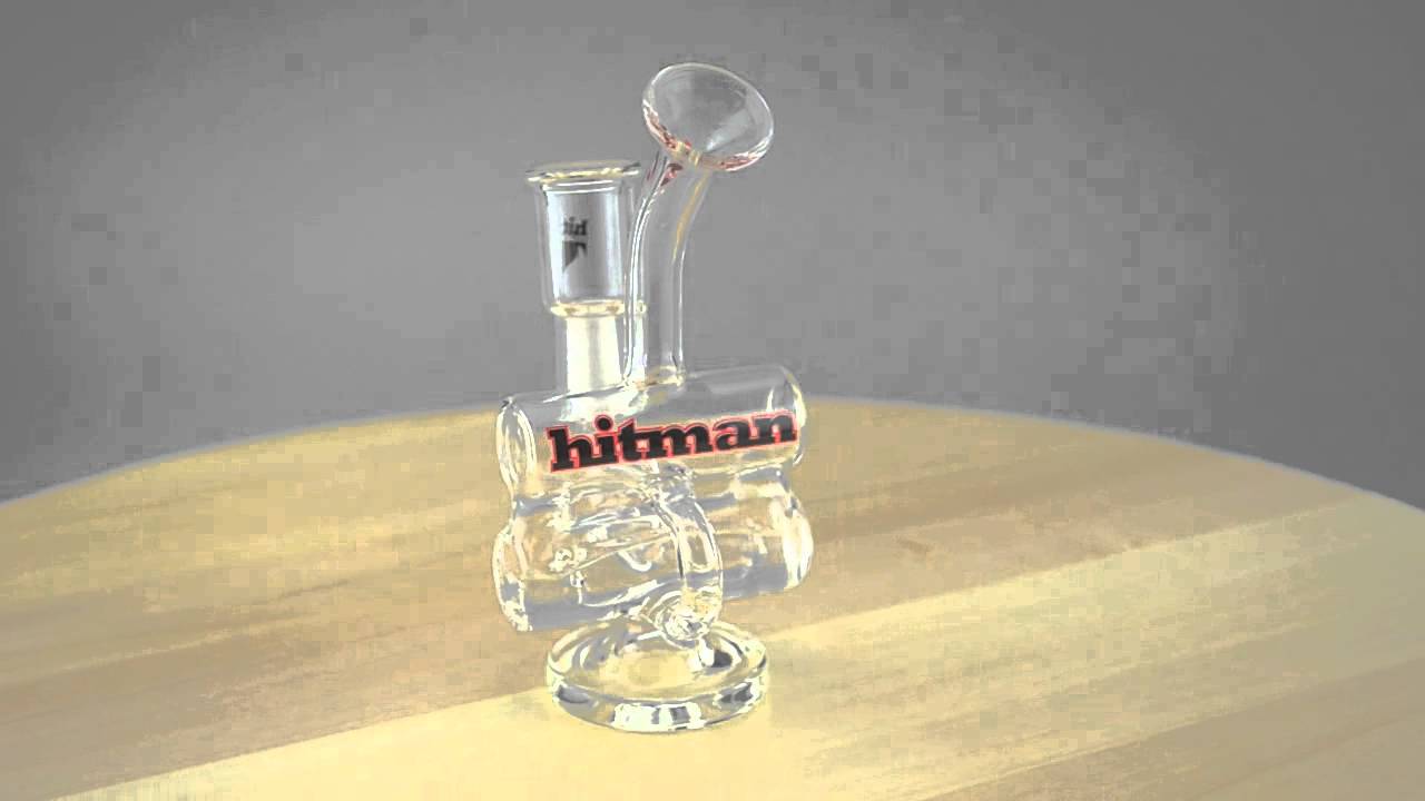 HITMAN - MINI DOUBLE BARREL RECYCLER VAPOR RIG W/ 10MM DOME