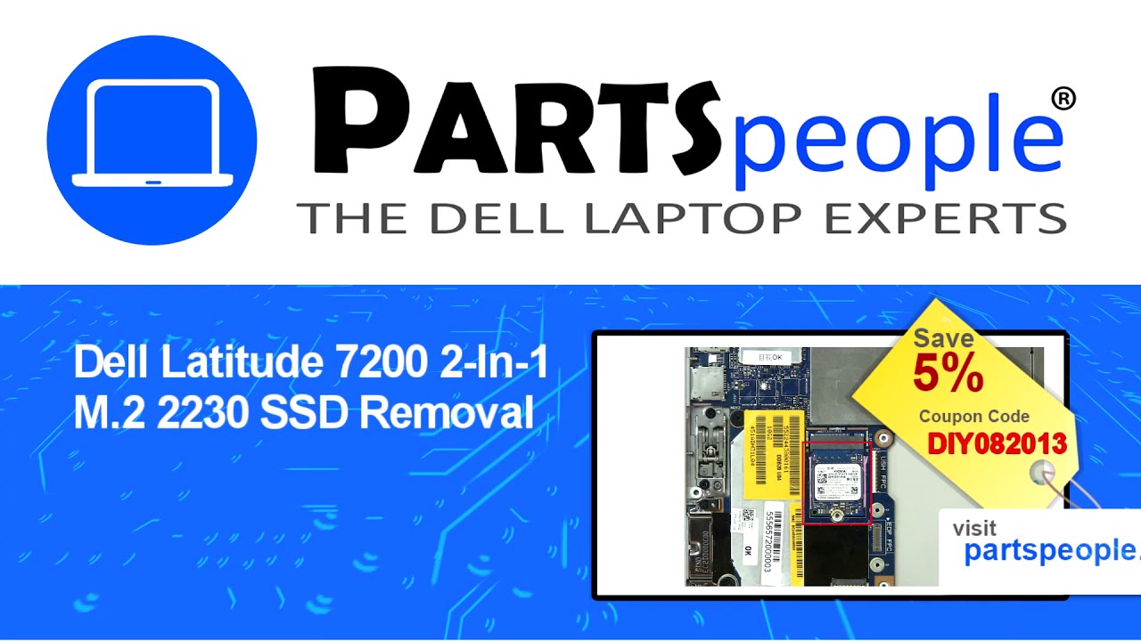 Dell Latitude 7200 2-In-1 (T04J001) M.2 2230 SSD How-To Video Tutorial