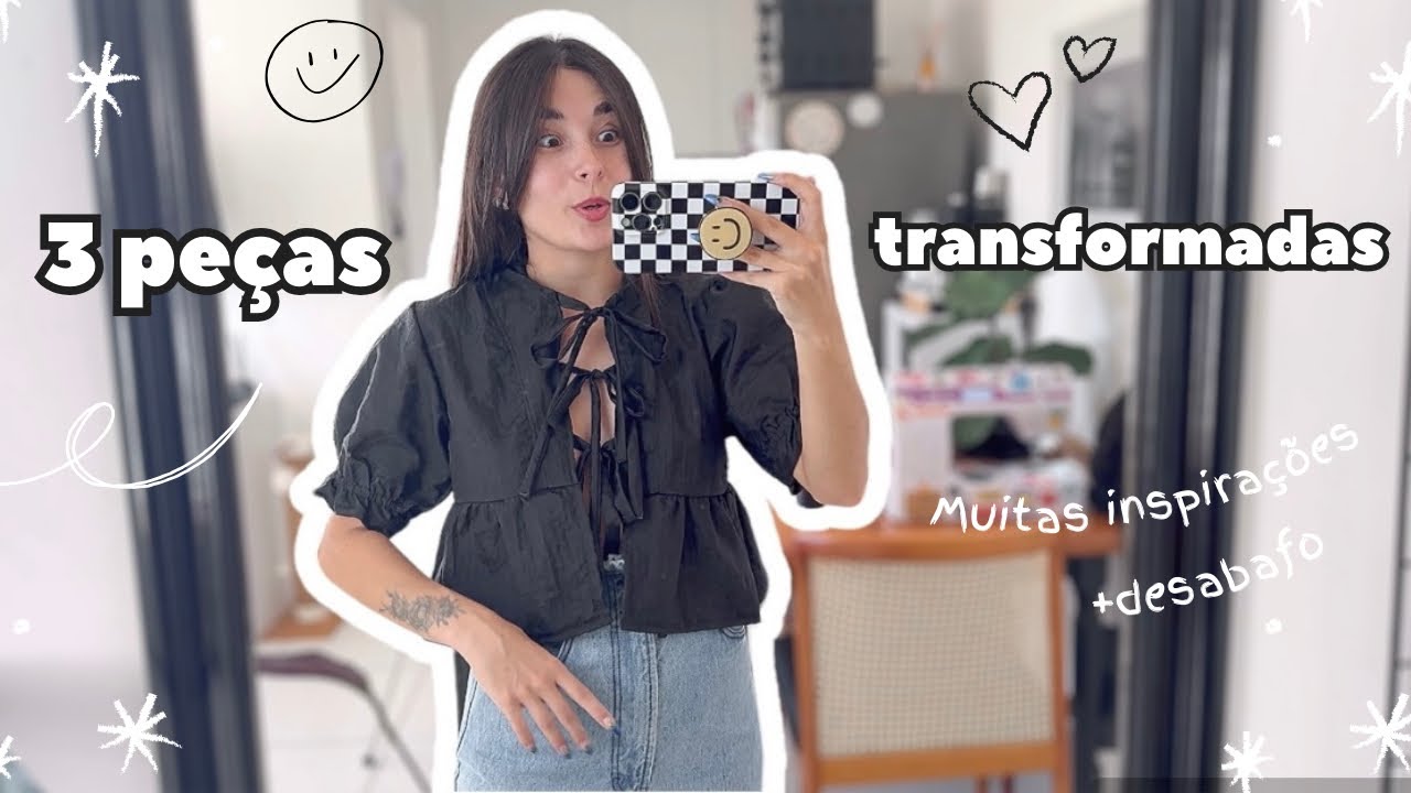 VLOGÃO DA CUSTOMIZAÇÃO | transformei 3 peças de brechó | inspiração Ganni, vestido em blusa e mais!