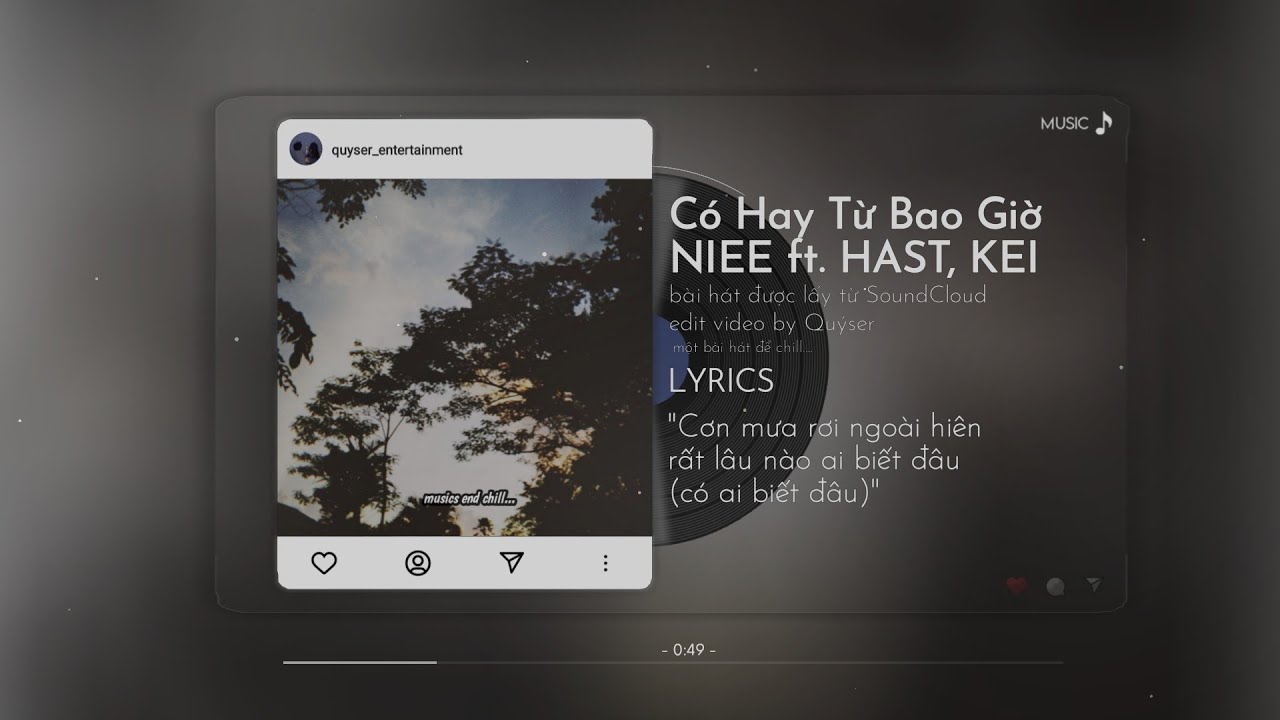 Có Hay Từ Bao Giờ - NIEE ft. HAST, KEI (video lyrics)
