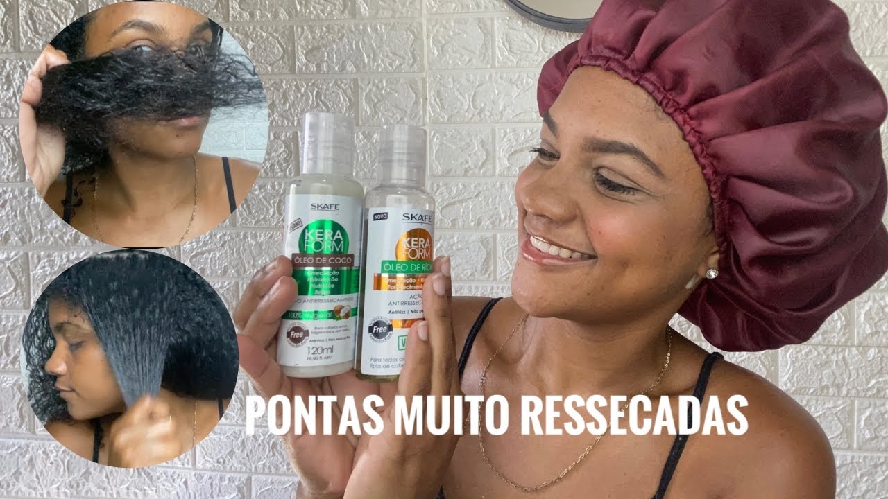UMECTAÇÃO NOTURNA COM ÓLEO DE COCO E ÓLEO DE RÍCINO | Jéssica Braga
