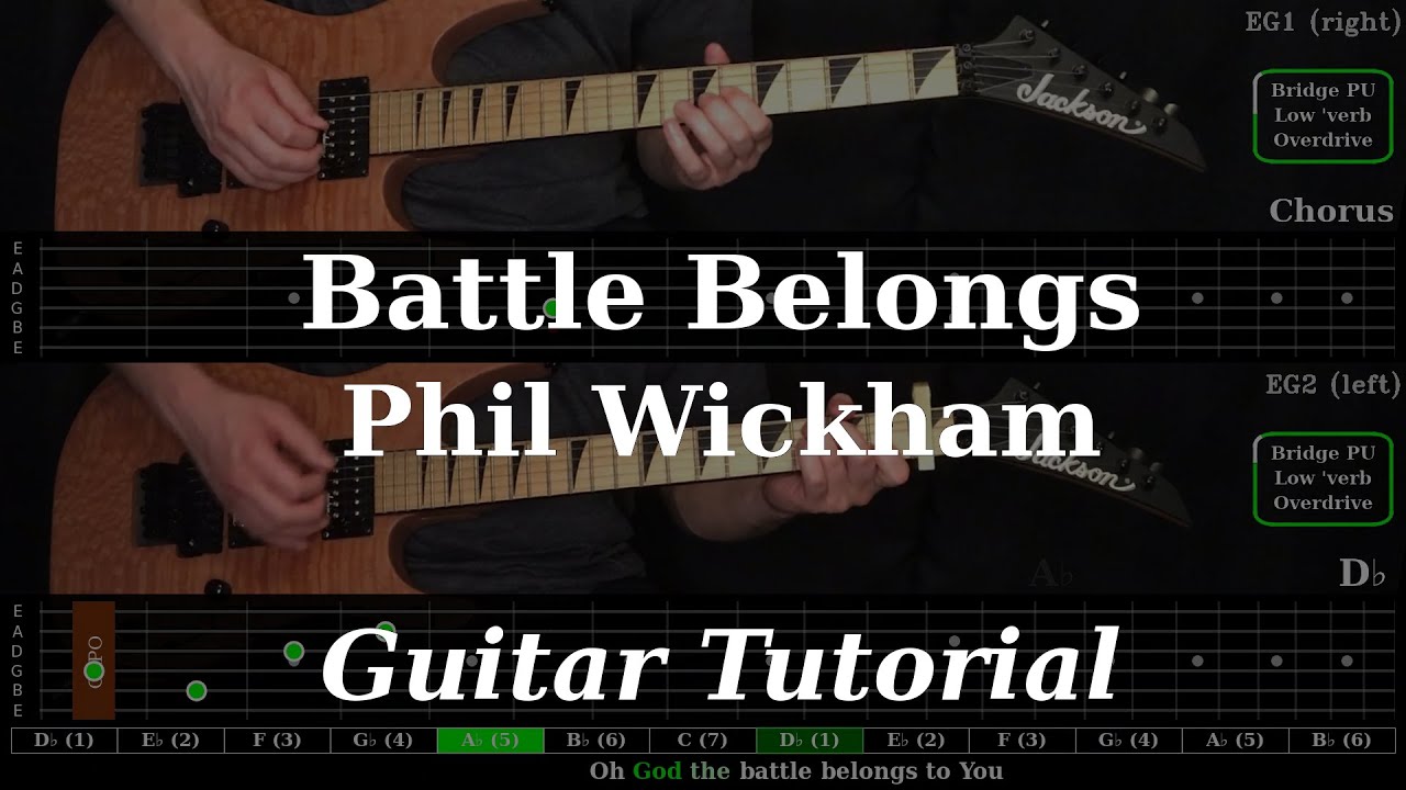 Battle Belongs - Phil Wickham | Electric Guitar Playthrough (With Fretboard Animation)