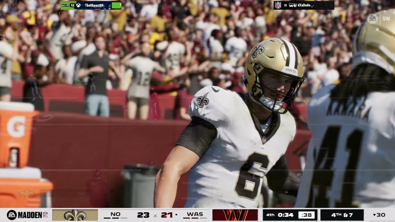 Part 2 Of The Rematch! Saints Vs Commanders: Madden 26