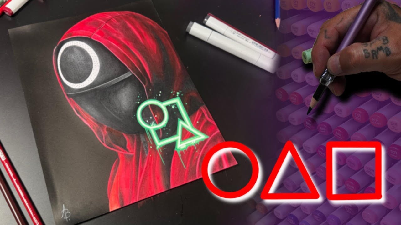 How To Draw Squid Games | DrewDrawz