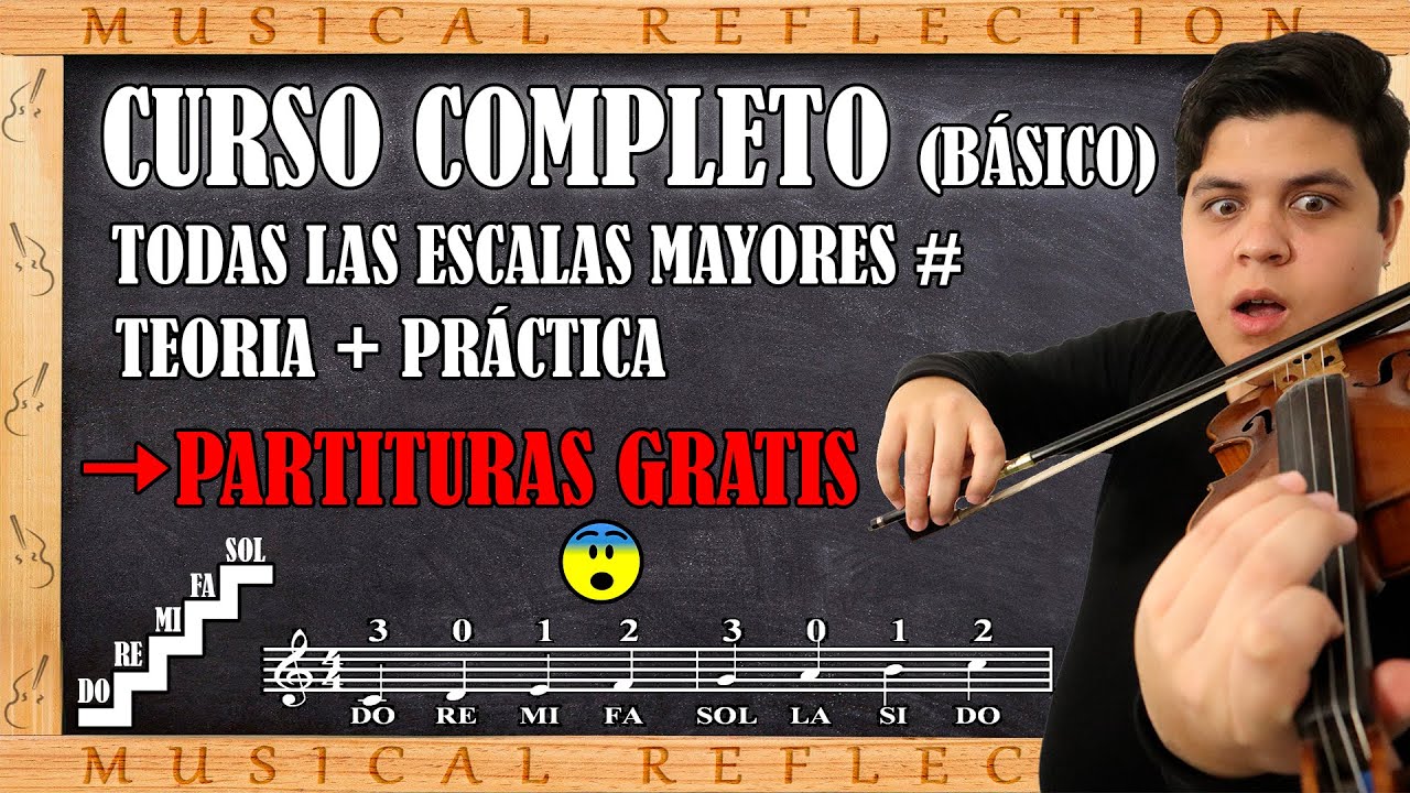 Curso Completo de Todas las Escalas Mayores con Sostenidos en Violín TEORIA + PRÁCTICA + PARTITURAS