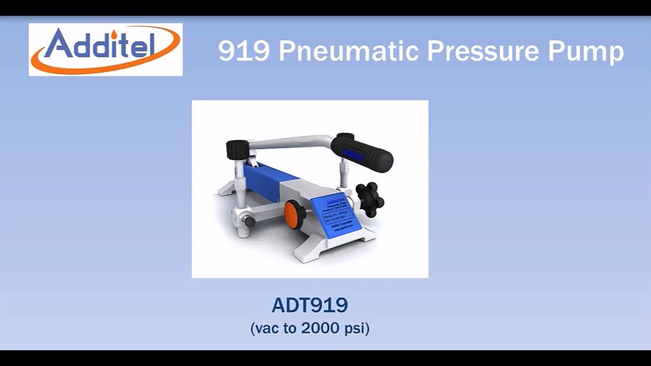 Additel Demo Video : ADT919 High Pressure Pneumatic Pump