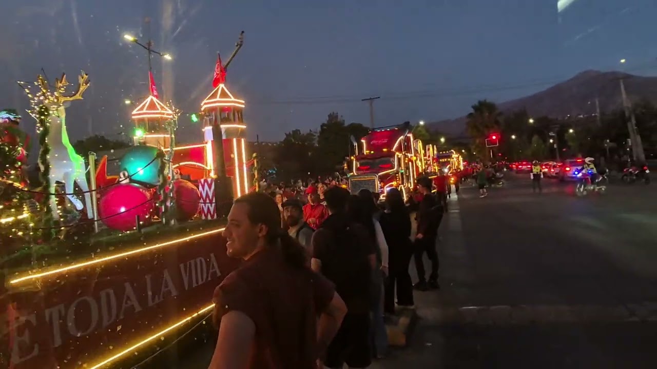 Caravana navideña en santiago de chile 2025 