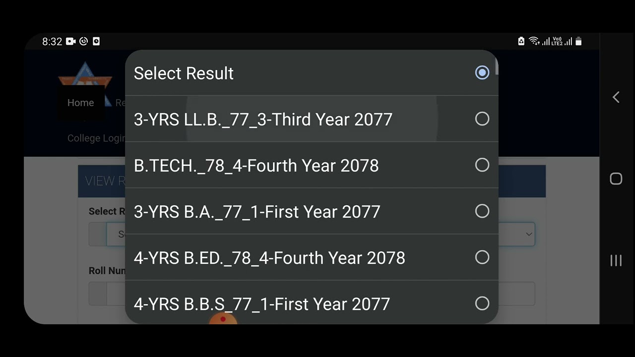 Result published : 3year LLB 3rd Year