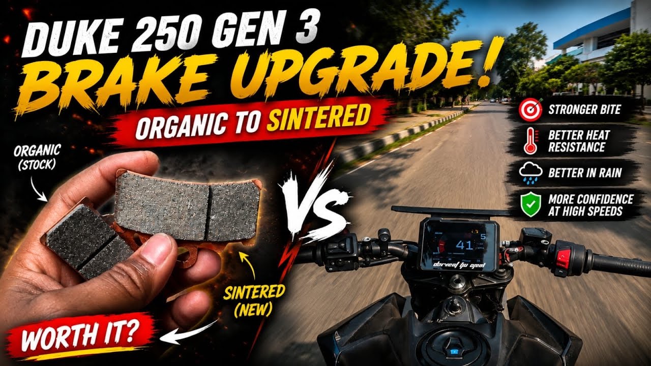I Upgraded My Duke 250 Brakes! Organic vs Sintered 🔥