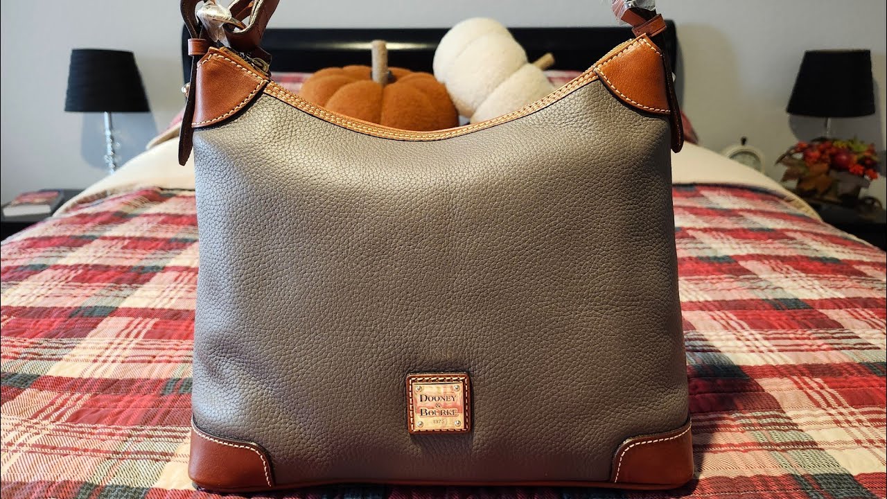 Dooney and Bourke Pebble Grain Hobo in Elephant