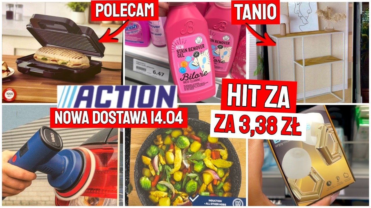 📍ACTION NOWOŚCI 14.04😍 HIT za 3,38 zł- WARTO KUPIĆ‼️ TANIE PATELNIE, MEBLE w JODEŁKĘ PRZEGLĄD P&Oacute;ŁEK