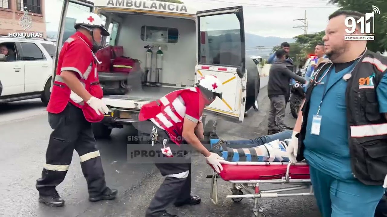 Accidente de tránsito calle Los Alcaldes en Tegucigalpa