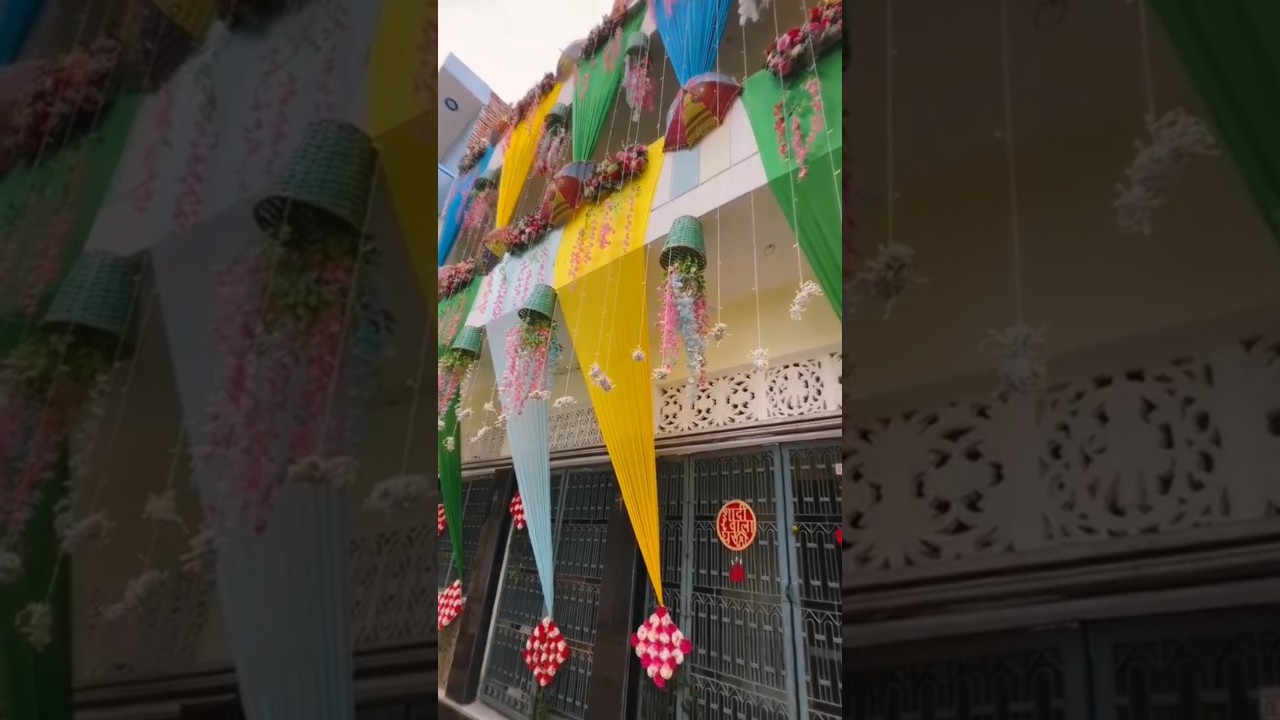 🌸 Wedding Home Decoration with Lights & Flowers | A1DECORATION Lucknow | Event Planner India ✨