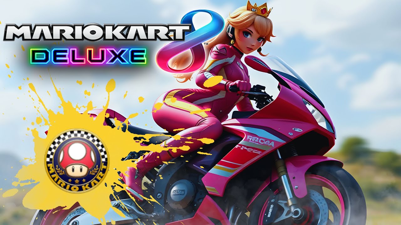 Princess Peach Rides A Bike - Mario Kart 8 Deluxe (Mushroom Cup Gameplay)