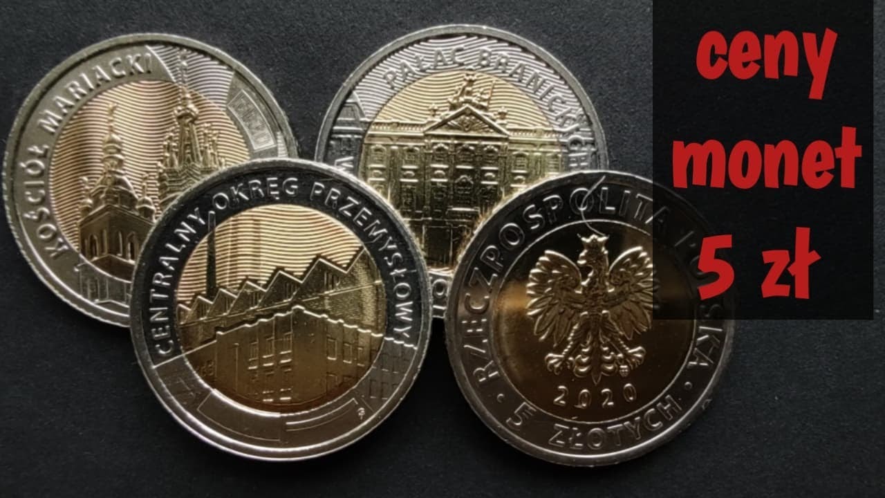 Ceny Monet 5 złotych okolicznościowe Kościół Mariacki Pałac Branickich i inne w Gradingu NGC