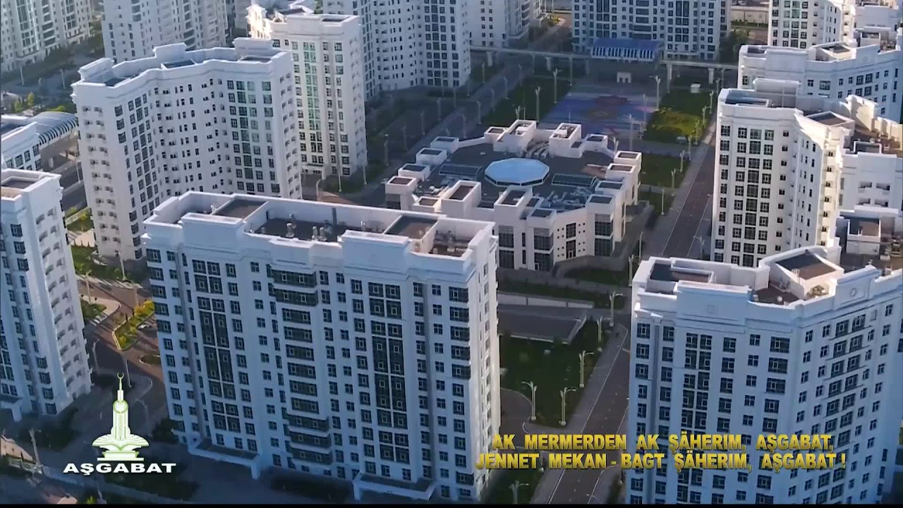 Turkmenistan.Ashgabat from a bird's-eye view/Туркменистан.Вид на Ашхабад с высоты птичьего полёта