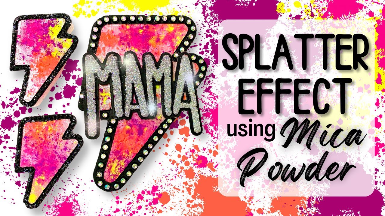 Car Freshie | Splatter Effect With Mica | Tutorial