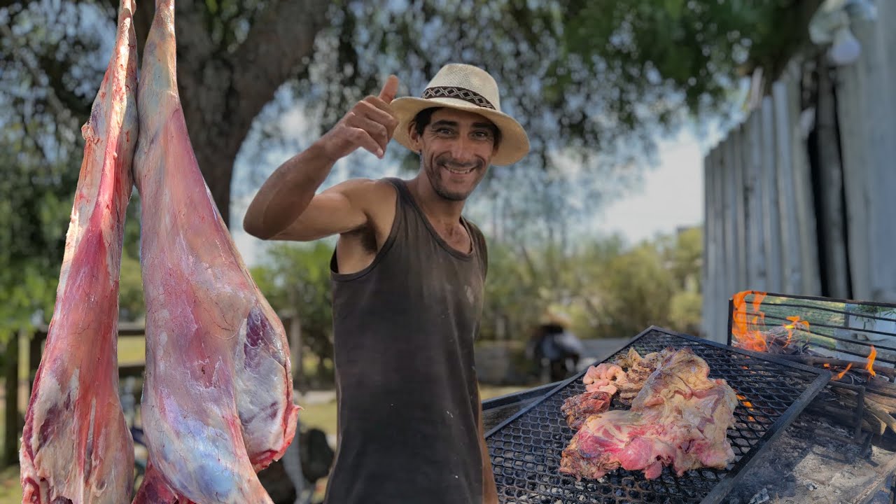 D&iacute;a de carneada y asado de oveja.   s&aacute;b/14/feb 2026
