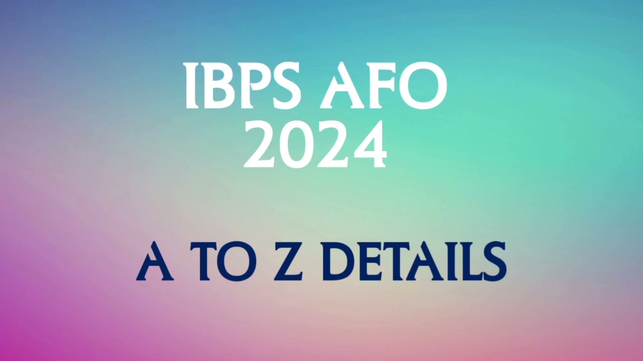 🎯IBPS AFO 2024| A to Z for Beginners |TAMIL|Route to AFO #ibps  @RoutetoAFO #ibpsafo2024