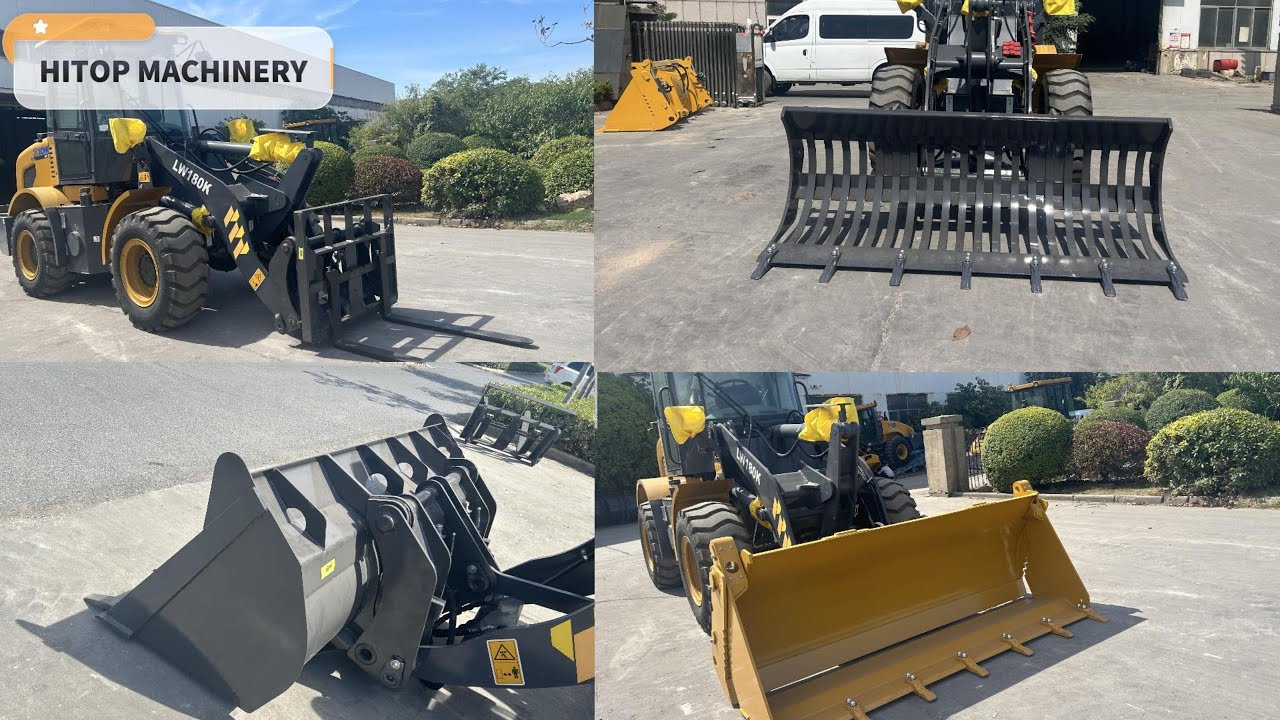 XCMG 1m3 Loader LW180K with quick coupling, debugging of quick-change type bucket and fork