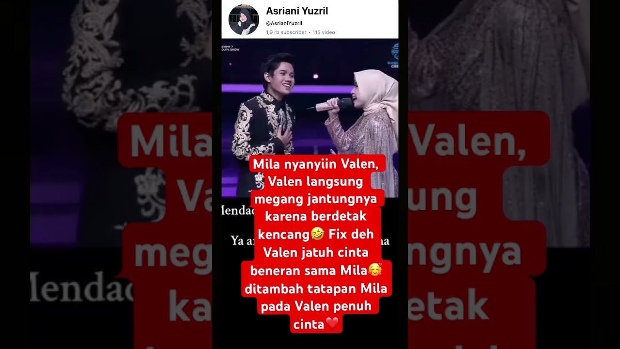 Mila nyanyiin Valen, jantung Valen berdetak kencang 