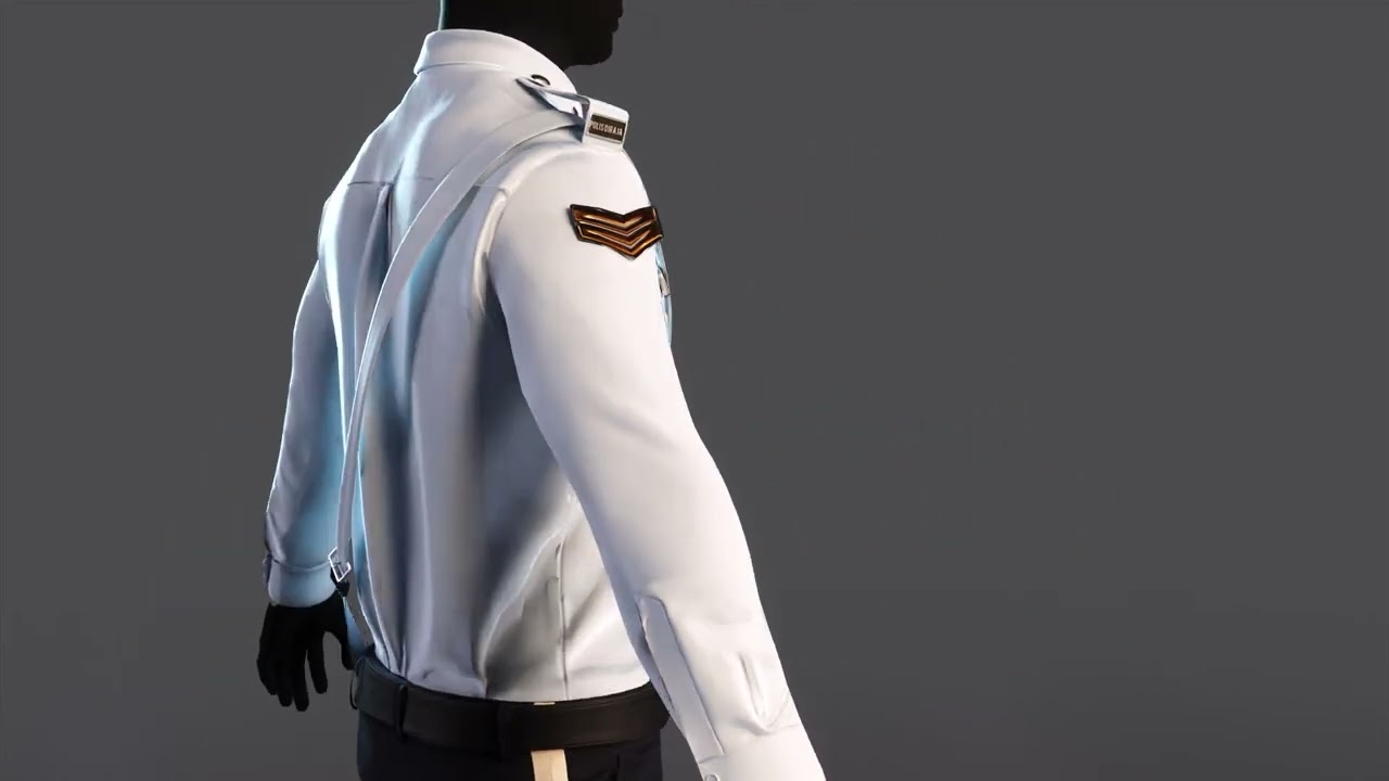 Malaysian Police Uniform 3D Asset - Fully Textured and Ready for Rigging
