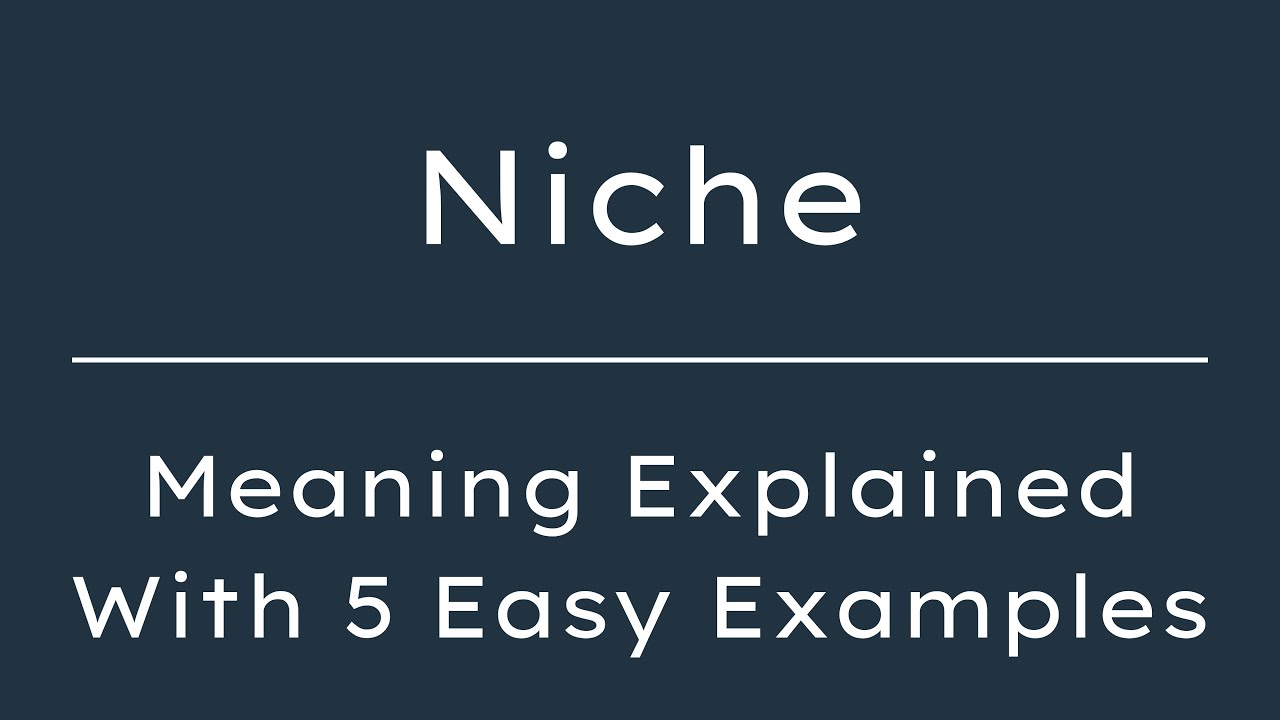 What Does Niche Mean? Niche Meaning in English With 5 Example Sentences