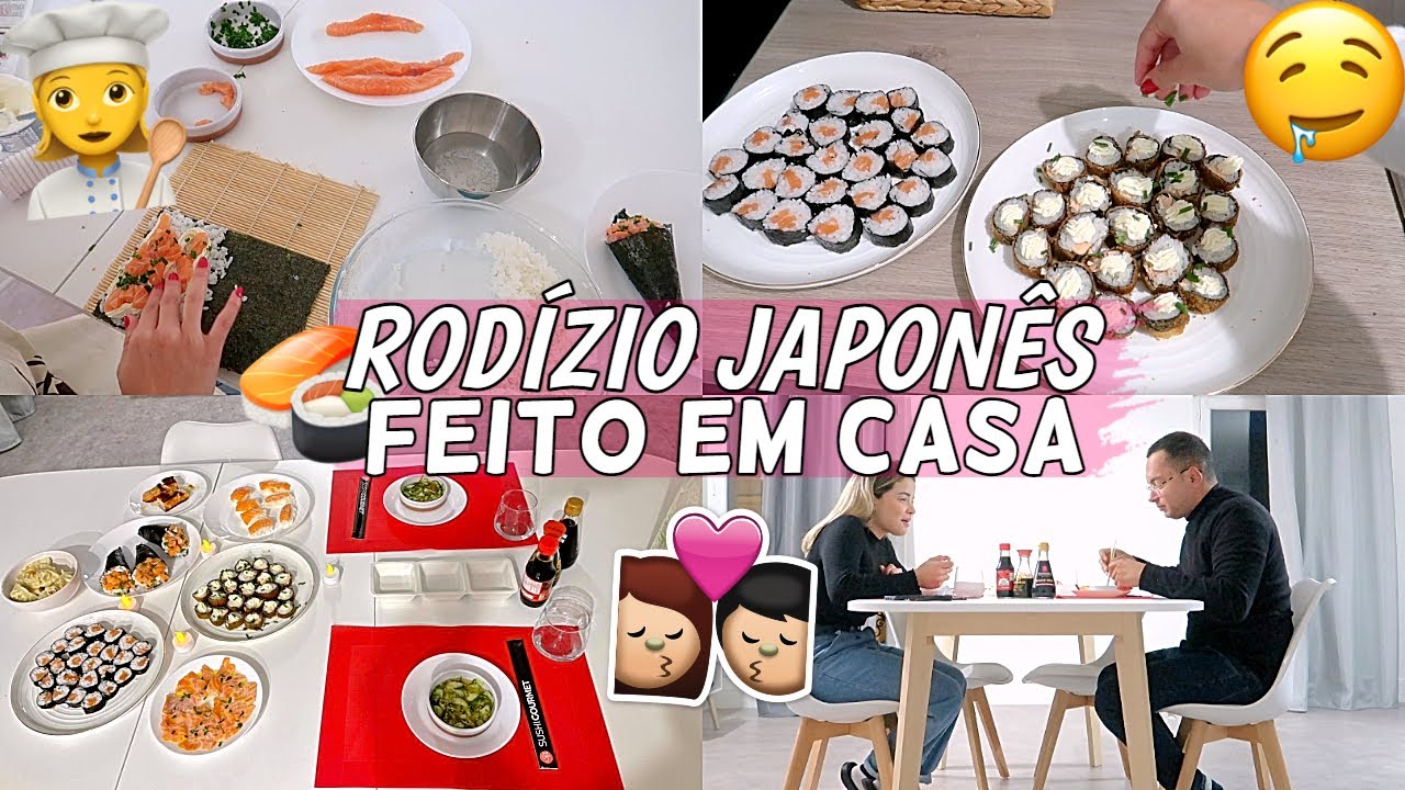 NOITE DO RODÍZIO JAPONÊS (FEITO EM CASA) ft. Pati Moreira e Vanessa Lino ♥ - Bruna Paula
