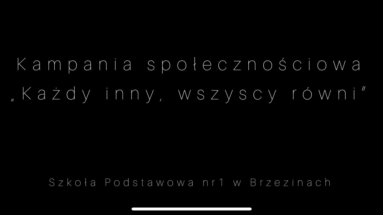 Kampania społecznościowa ‚Każdy inny, wszyscy równi” SP1 w Brzezinach
