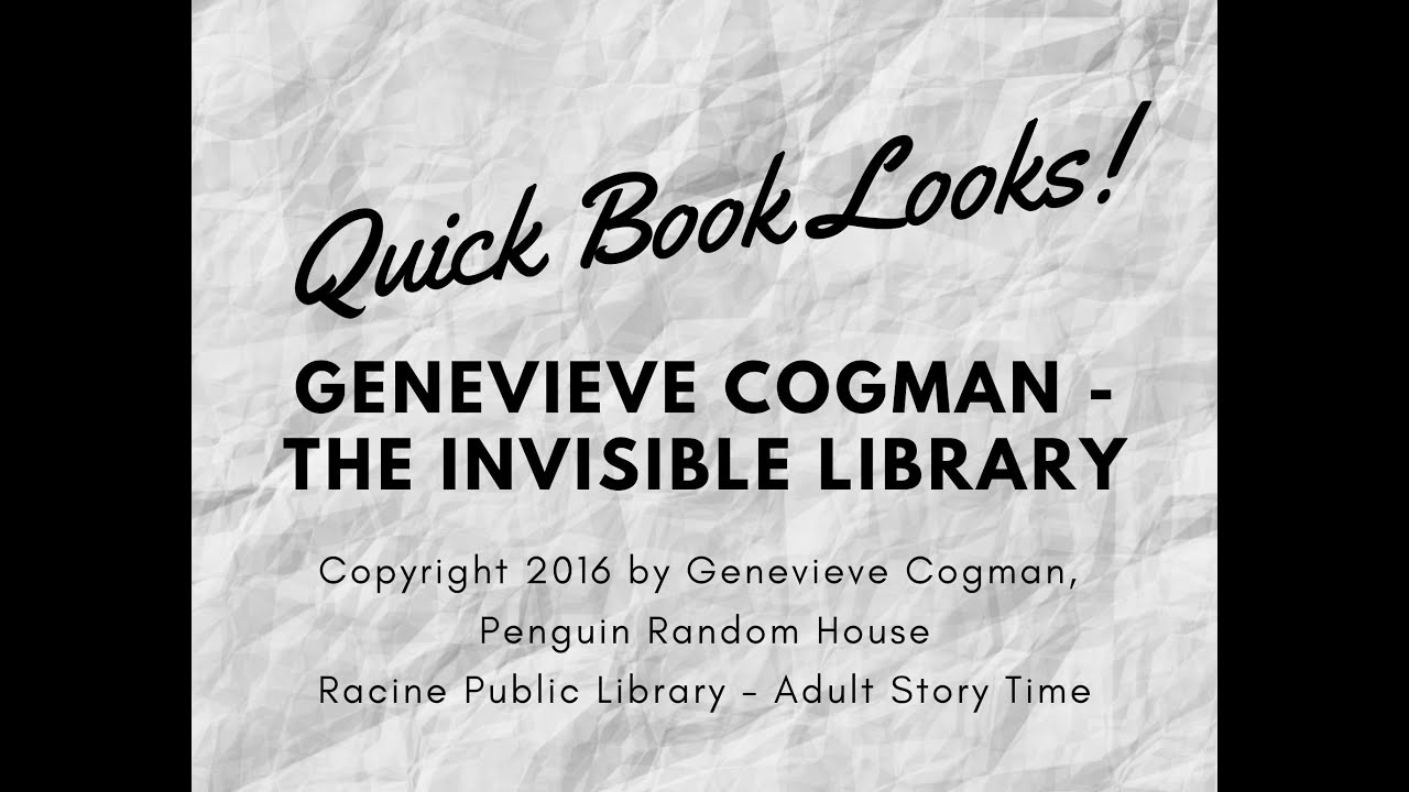 Quick Book Looks - Genevieve Cogman THE INVISIBLE LIBRARY