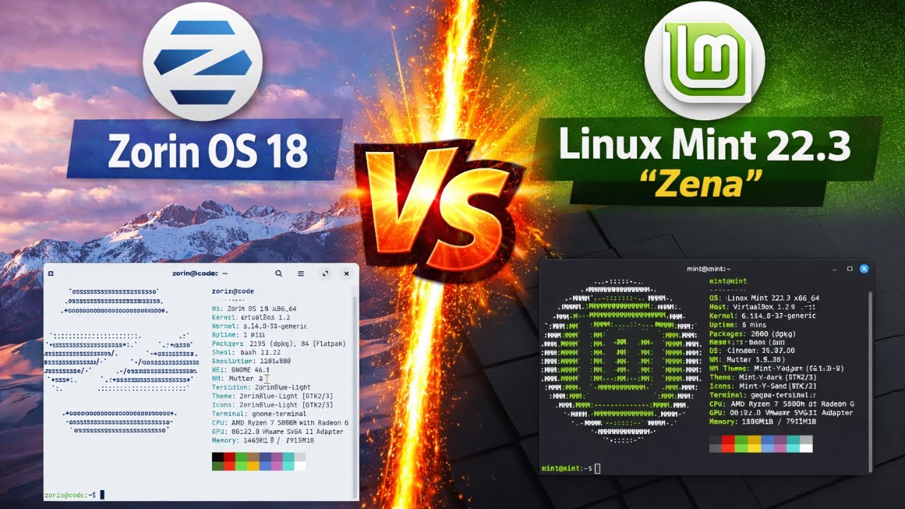 Какая лучшая версия Linux для пользователей Windows на данный момент? Linux Mint 22.3 против Zori...
