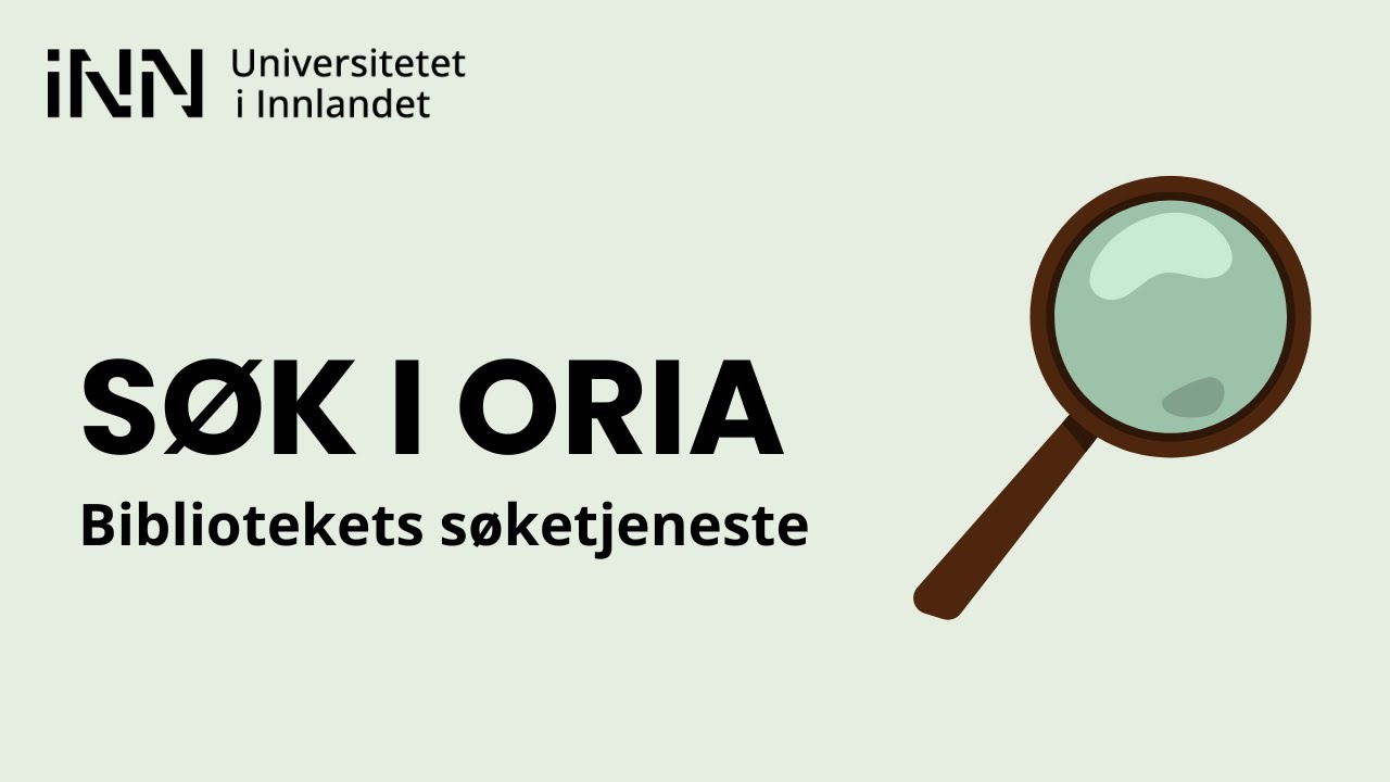 Søk i Oria