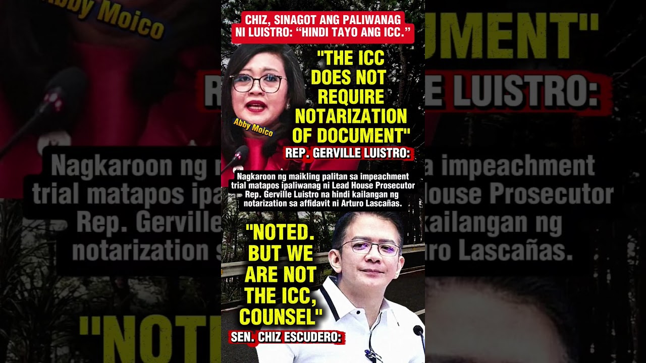 SEN. CHIZ ESCUDERO, SINAGOT ANG PALIWANAG NI REP. GERVILLE LUISTRO #shorts