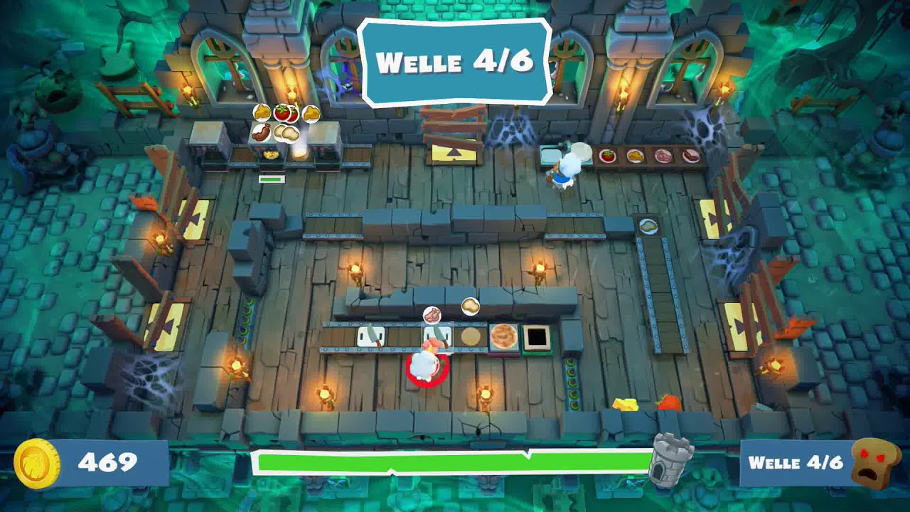 Overcooked 2 Hangry Horde - Horde 8  100% Full Kitchen Health