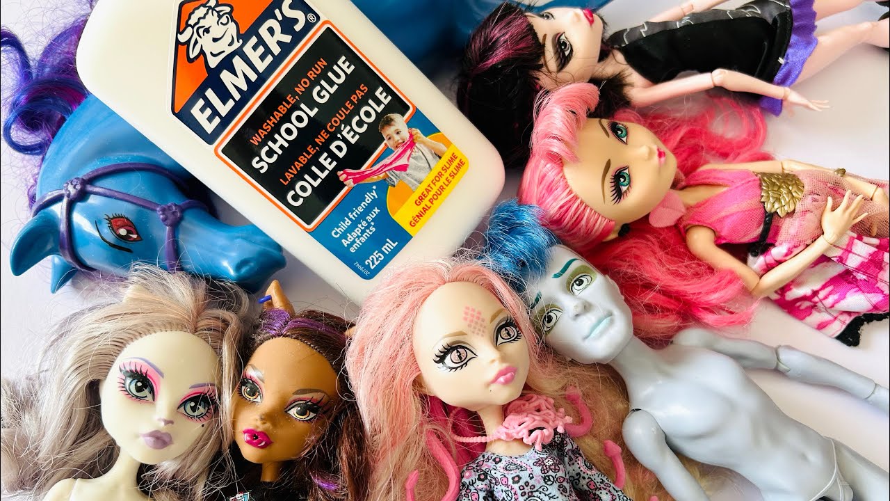 I RUINED DRACULAURA!😱Destroying my Monster High dolls ASMR picking, peeling & giveaway! 