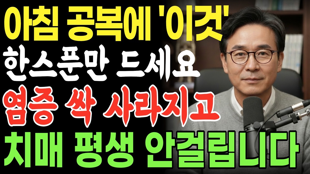 아침 공복에 '이것' 꼭 한스푼만 드세요!! 염증 싹 사라지고 치매 평생 안걸립니다 | 치매예방 | 들기름효능 | 올리브유효능 | 식초효능 | 뇌건강음식 | 시니어건강 |