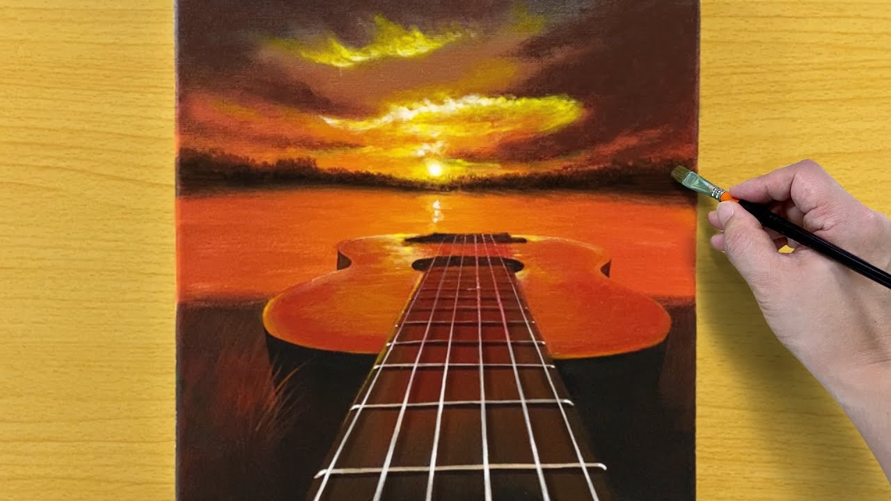 Atmospheric Sunset / Acrylic / STEP BY STEP #139 / 아크릴화