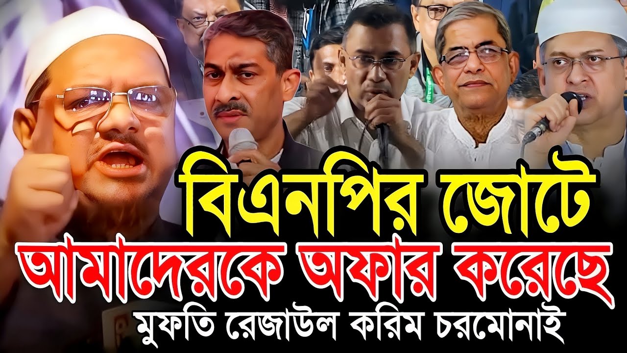 বিএনপির জোটে আমাদেরকে অফার করেছে! মুফতি রেজাউল করিম চরমোনাই 