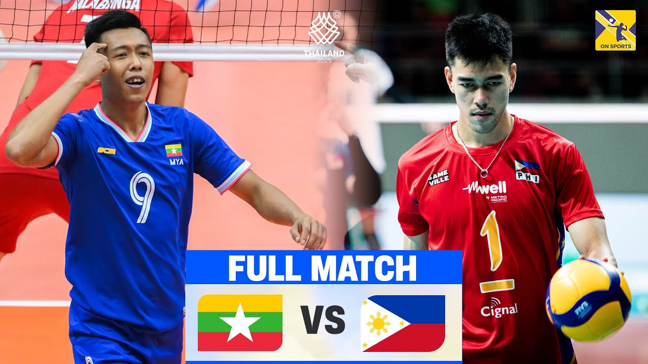FULL HD | MYANAMR vs PHILIPPINES |  Bryan Bagunas phô diễn đẳng cấp ngôi sao