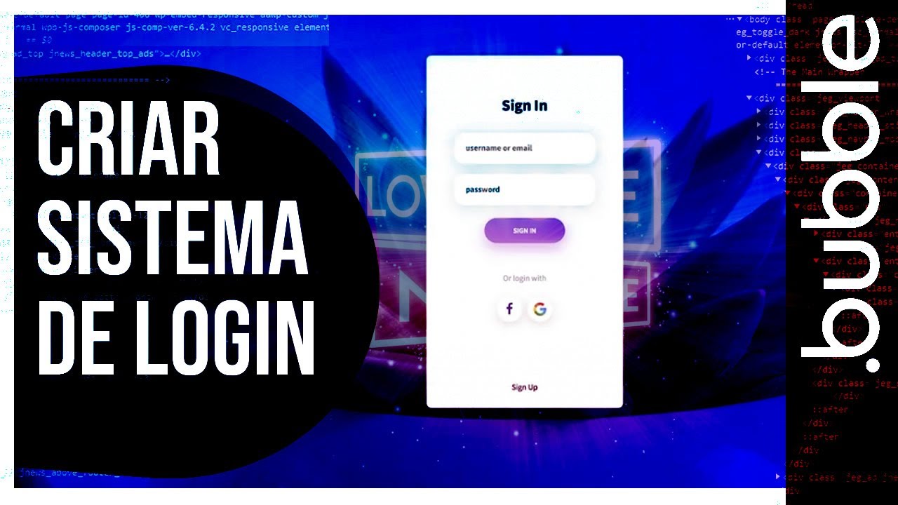 01 - Sistema de login completo Bubble - Criando app do zero NOCODE